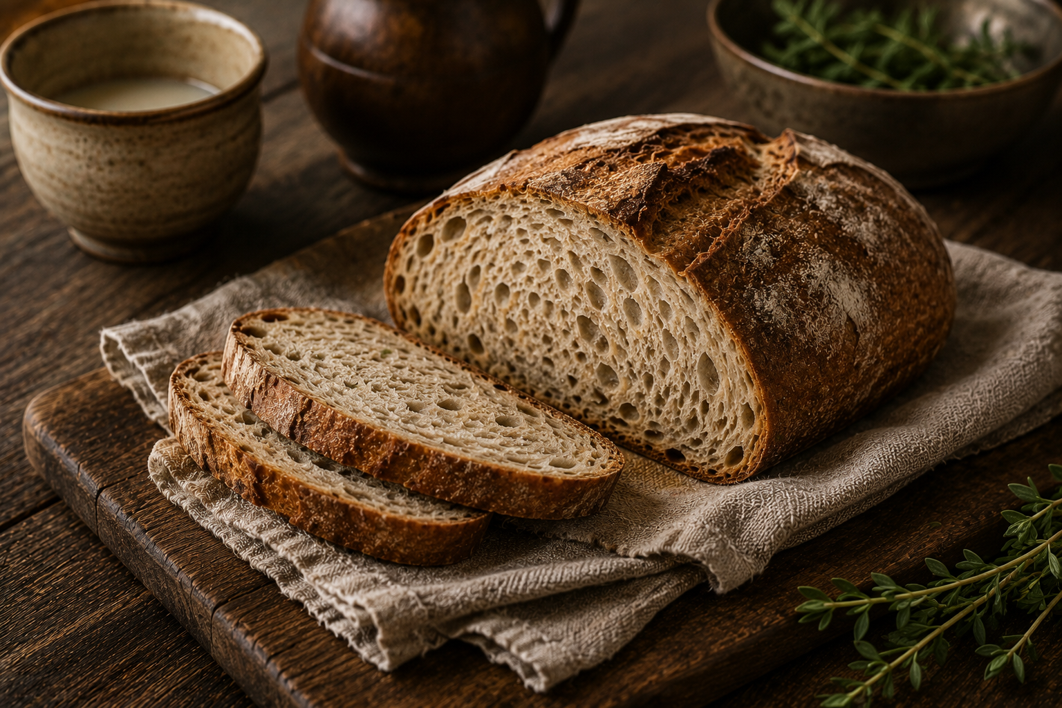 Loaf of fresh bread served to patients in the Spanish Military Hospital