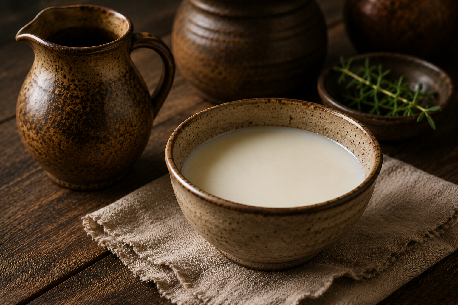 Cup of warm milk served to a recovering patient in the Spanish Military Hospital